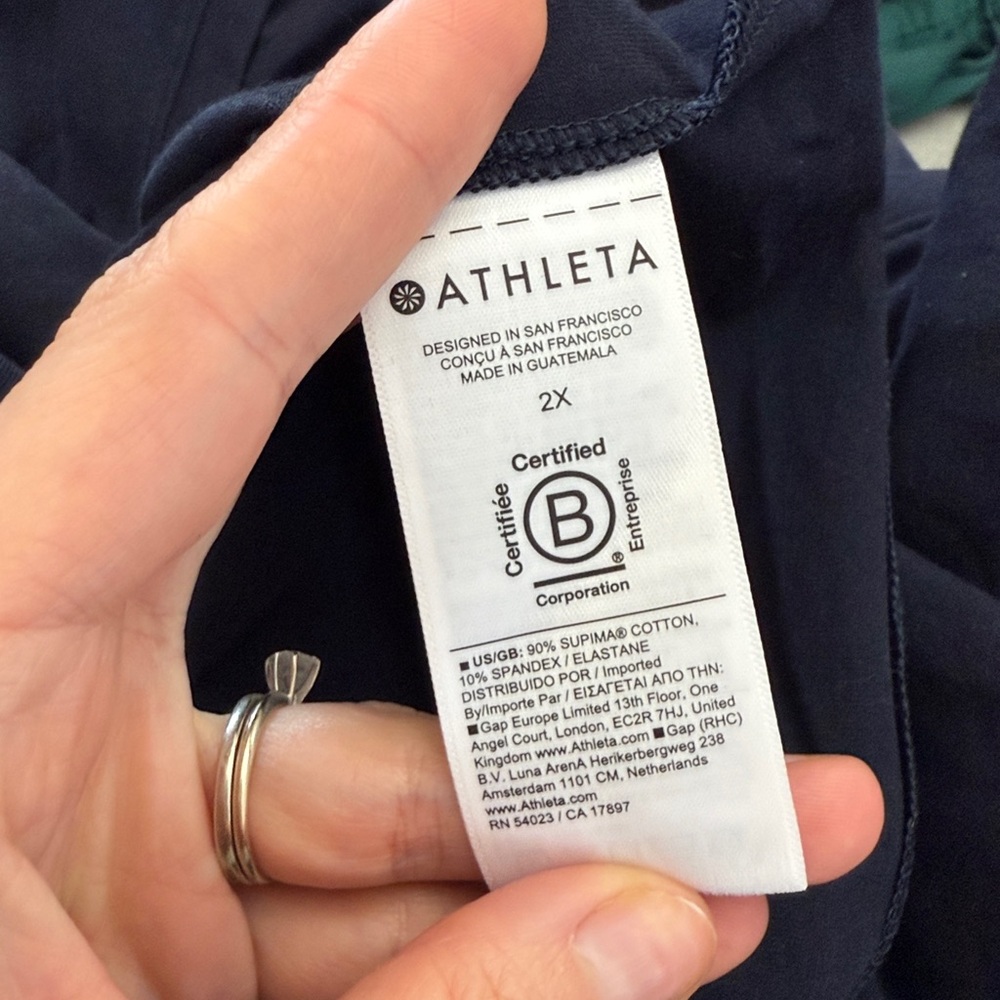 C27 Athleta Essential V-Neck Top Cloudlight Relax… - image 8
